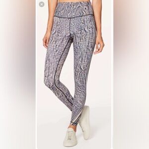 Lululemon Athletica Wunder Under Polychromatic Leggings in Blue and Gray size 4